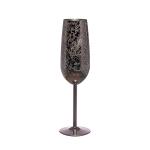 Stainless Steel Champagne Flutes Glass Metal Black Plated Wine Glasses for