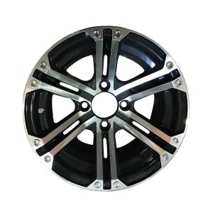 China Club Car Chrome 8 &quot; Golf Cart Wheel Covers Set Of 4 Deep Dish Shiny Black factory