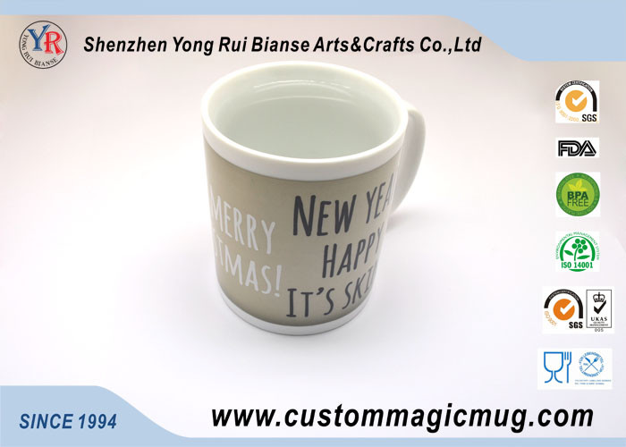 Novelty Eco Friendly Mugs , Hot Water Color Changing Coffee Mugs