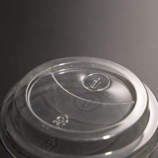 China PET Leak-proof Clear BPA Free Plastic Cup Flat Lid Fit For Juice Cup factory