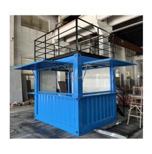 China Steel Frame and Galvanized Steel Bending Prefabricated Container Restaurant Store Food Booth 10 Feet with Container Houses factory