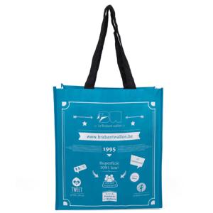 China Water Resistant Polypropylene Tote Bags With Laminated Full Color Printing factory