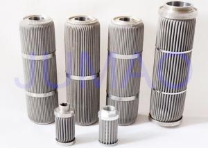China Customized Ss Sintered Pleated Filter Cartridge , Oil Filter Cylinders ISO Approved factory