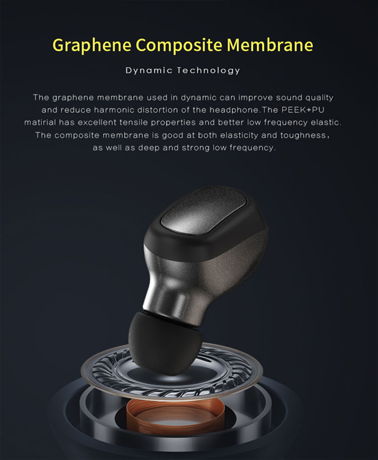 Wireless Bluetooth earphones XG-60S with wireless charging box