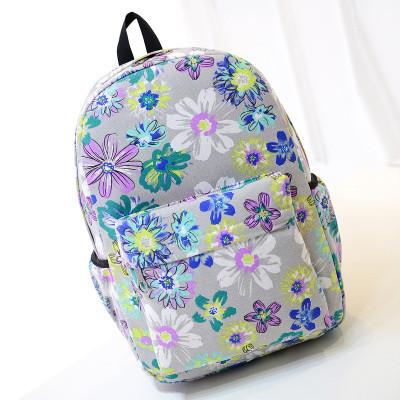 gray flower canvas backpack messenger bags wholesale купить рюкзак mochilas por