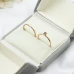 Hug Adjustable Titanium Wedding Ring Set Alloy Gold Transparent Diamond Ring