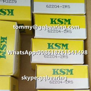 China Japan Origin KSM 62204-2RS Rubber Sealed Deep Groove Ball Bearing 20 x 47 x 18 mm factory