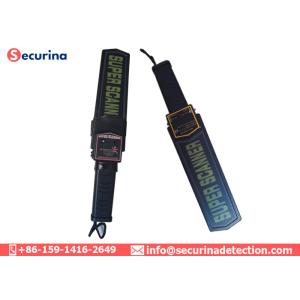 Manual Metal Hand Held Security Detector 20cm Area With Sound / Vibration