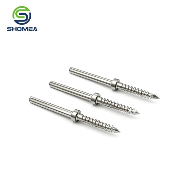 Customized Solid Threaded Pin With Square Drive Shaft And Limit Shoulder