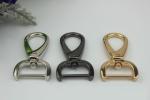 Durable nickel free 3 color zinc alloy metal 20 mm eye bolt d ring snap hook for