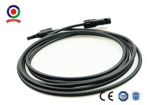 China Male To Female Solar Powered Extension Cord Black Durable Weather Resistant factory