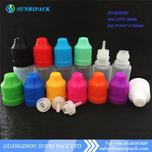 3ml LDPE e-liquid bottle, plastic bottle with child proof and tamper evident cap