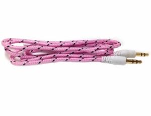 China Fabric braided wire Car aux cable 3.5mm male to 3.5mm male factory