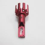 LED Light Aluminum CNC Machining Parts , Red Anodized CNC Machining Parts