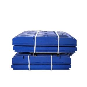 China High Manganese Steel Jaw Plate for High Density Jaw Crusher Used in Mining Industry factory
