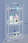 Thick Double layer Tripod Kitchen Bathroom Rack Corner Frame Space Aluminum