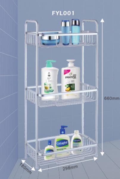 Thick Double layer Tripod Kitchen Bathroom Rack Corner Frame Space Aluminum