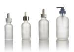 Clear Boston Dropper 4oz 8oz Glass Cosmetic Bottles