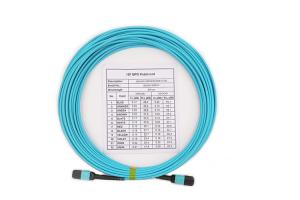 China Multimode OM4 LSZH 50/125 MPO MTP Cable 12 Fiber Optic Trunk Cable Type B factory
