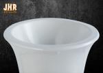 White Fiberglass Floor Vases Homewares Decorative Items Silver Leaf Footed Table