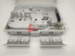 White 16 Port Outdoor Fiber Optic Termination Box IP65 PC+ABS Plastic 1X16