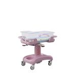 Pink Plastic Hospital Baby Crib For Easy Cleaning And Updating
