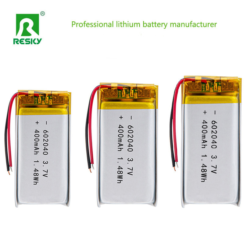 Solar Lithium Polymer Battery Cell 602040 450mAh 3.7V Rechargeable Lipo Battery Pack