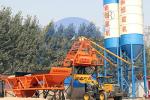 50 m3/Hr Stationary Concrete Batching Plant With Concrete Mixer / Batching