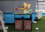 Durable Indoor Decorative Metal Trash Can With Fiberglass Tiger Sculpture