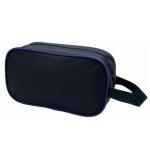 Black Custom Cosmetic Bags for Men , Plain Nylon Gift Packing With Handle