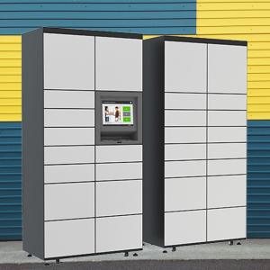 Logistics Self Service Outdoor Touch Screen Smart Parcel Delivery Locker With