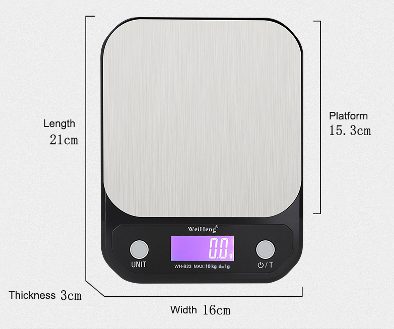 10kg 1g Electronic Digital Kitchen Scale for Accurate Weight Measuring in Kitchen and More