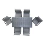 Mail Packing Included AJUNION Aluminum Metal Outdoor Dining Furniture Set for 6