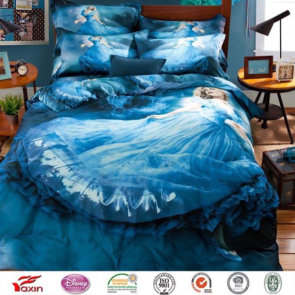 Yaxin Home Textiles,Hot sale 3D frozen bedding sheet sets,Fashion 3D Bed Linen