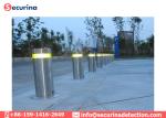 600mm Height Electric Rising Bollards , Hydraulic Bollard System 304 Stainless