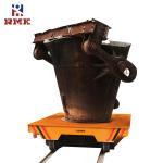 Steerable Electric Powered Ladle Transfer Cart For Material Foundry Factory