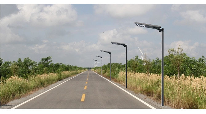 Outdoor 100w All In One Solar Street Light Ip65 SMD LED Street Light
