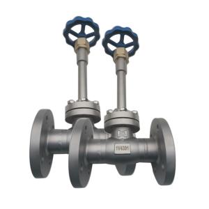 China Extended Stem Cryogenic Flange Globe Valve With Wheel Handle factory