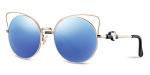 Pink Grey Blue Polarised Glass Sunglasses , Glass Polarized Sunglasses 51 17 135
