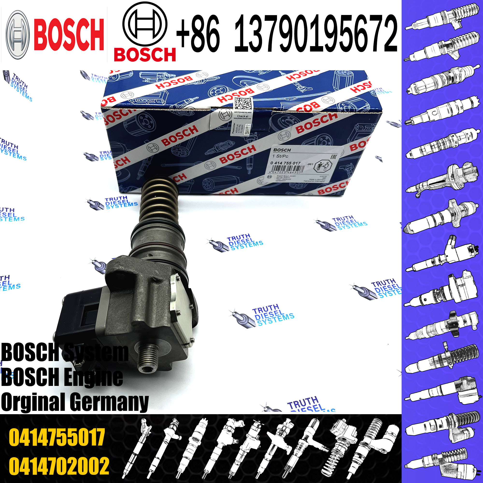 Diesel Engine Parts Unit Pump 0414755017 0414755117 9074627 For LIEBHERR