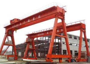Work Yard A Frame Double Beam Gantry Crane , Optional Color Rubber Tired Gantry Crane