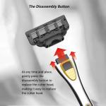 Sweden Stainless Steel Metal Handle Shaver Razor 5 Blade Safety Removable