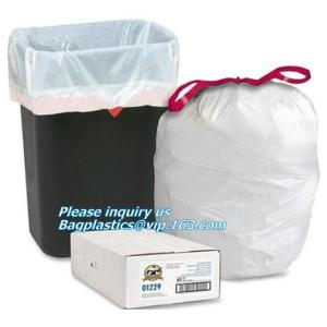 drawstring trash bags on roll disposable bag in compostable, biodegradable