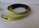 Garment Custom Jacquard Ribbon Black Base Yellow Words Decoration Customized