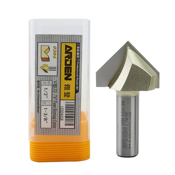 China 90degree  Engraving 3D V Bit  Wood Cutting CNC Router Bit  Arden V Type Carving Bit   for MDF Hardwood, Plywoods factory