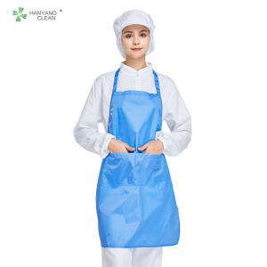 China H-1131-AP PE Coated Waterproof Oil Resistant Apron Adjustable with Pockets for Commercial Kitchen Bakery Restaurant Wholesale factory