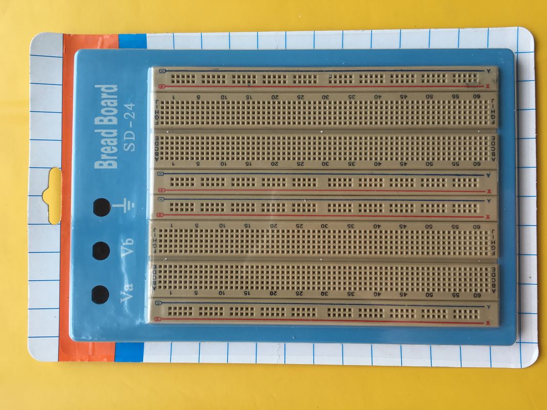 1680 Points Brown Solderless Circuit Board Twin Adhesive Back With Blue Plate