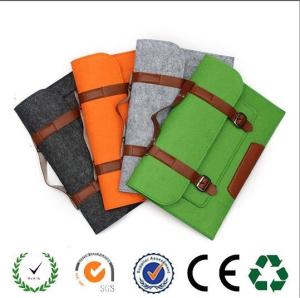 China Wholesale top grade dark grey office felt laptop sleeve,felt laptop case factory