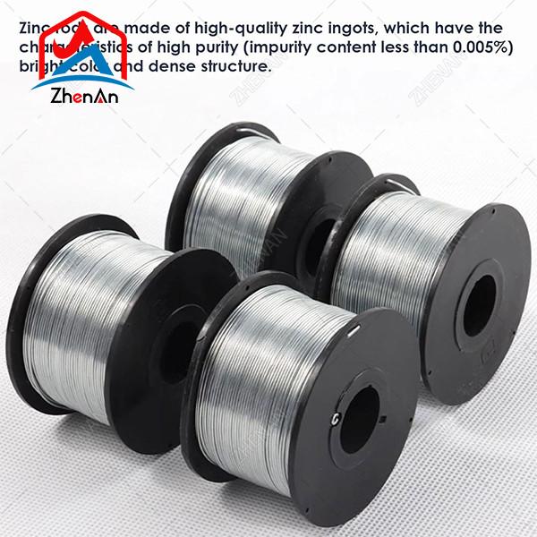 99.995% Good Electric Conductivity Pure 1.2mm 1.6 Mm Zinc Wire For Arc Spray