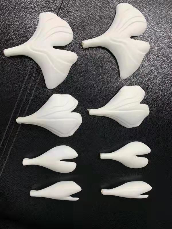 Restaurant Projects Large Custom Made Lamp White Ceramic Flower Pendant Light Leaf Chandelier